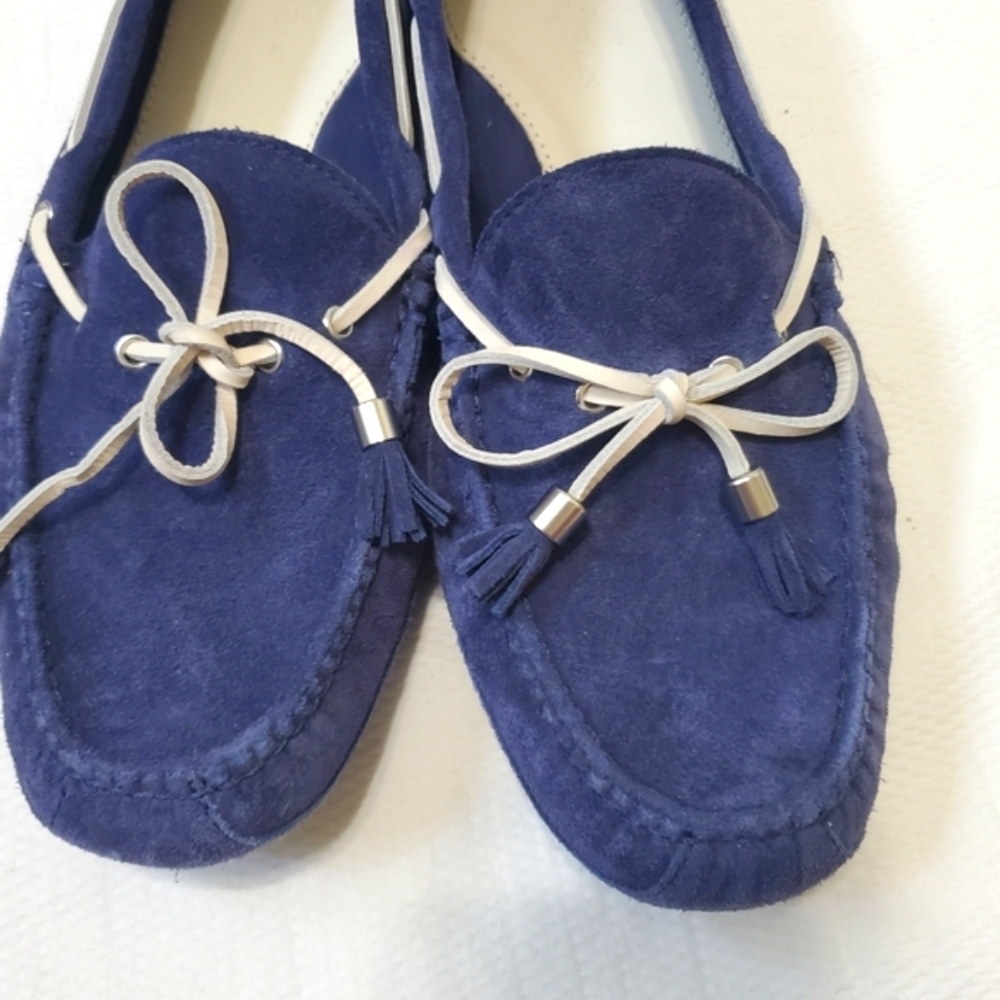 Cole Haan Cobalt Blue Suede Moccasin Driving Loafers Mens 11 - Picture 2 of 11